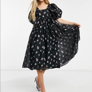 Dream Sister Jane Dress with Puff Sleev Organza